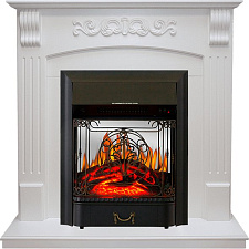 Royal Flame Sorrento с очагом Majestic FX M Black белый дуб